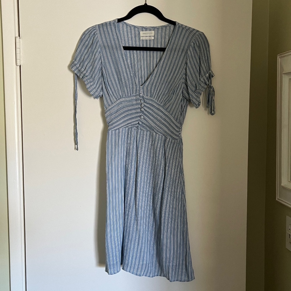 V Neck Striped Dress